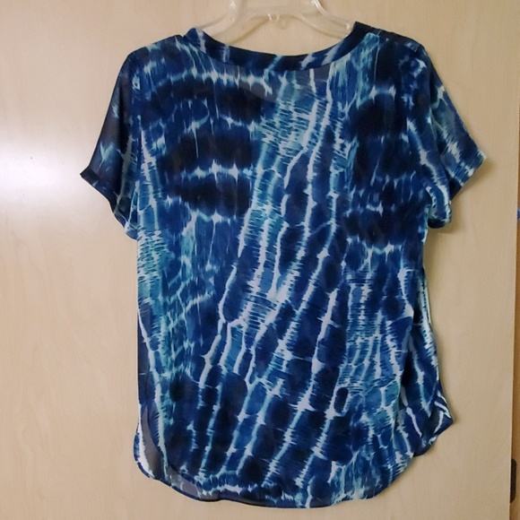 Oliviaceous Blue Tye Dye See Through Top - M - Picture 2 of 5